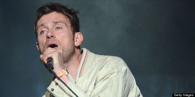 INDIO, CA - APRIL 12: Singer Damon Albarn of BLUR performs during Day1 of the 2013 Coachella Music Festival on April 12, 2013 in Indio, California. (Photo by C Flanigan/FilmMagic)