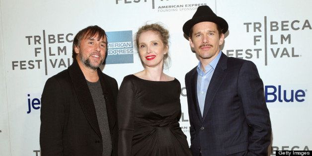 NEW YORK, NY - APRIL 22: Director and Academy Award-nominated screenwriter Richard Linklater, Julie Delpy and Ethan Hawke attend the 'Before Midnight' New York premiere during the 2013 Tribeca Film Festival on April 22, 2013 in New York City. (Photo by Jemal Countess/Getty Images for Tribeca Film Festival)
