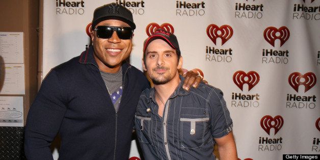 LAS VEGAS, NV - SEPTEMBER 22: Actor/rapper LL Cool J (L) and recording artist Brad Paisley appear backstage during the 2012 iHeartRadio Music Festival at the MGM Grand Garden Arena on September 22, 2012 in Las Vegas, Nevada. (Photo by Christopher Polk/Getty Images for Clear Channel)