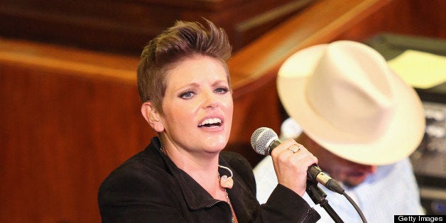 AUSTIN, TX - MARCH 15: Musicians Natalie Maines and Ben Harper perform onstage at Central Presbyterian Church during the 2013 SXSW Music, Film + Interactive Festival on March 15, 2013 in Austin, Texas. (Photo by Mindy Best/Getty Images for SXSW)