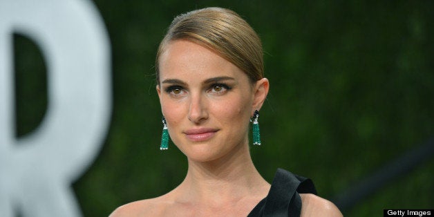 WEST HOLLYWOOD, CA - FEBRUARY 24: Natalie Portman arrives at the 2013 Vanity Fair Oscar Party hosted by Graydon Carter at Sunset Tower on February 24, 2013 in West Hollywood, California. (Photo by Alberto E. Rodriguez/WireImage)