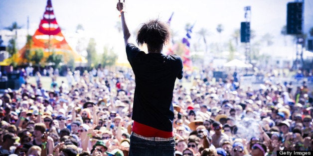 INDIO, CA - APRIL 13: (EDITORS NOTE: THIS IMAGE HAS BEEN DIGITALLY MANIPULATED) Rapper Danny Brown performs onstage during day 2 of the 2013 Coachella Valley Music And Arts Festival at The Empire Polo Club on April 13, 2013 in Indio, California. (Photo by Frazer Harrison/Getty Images for Coachella)