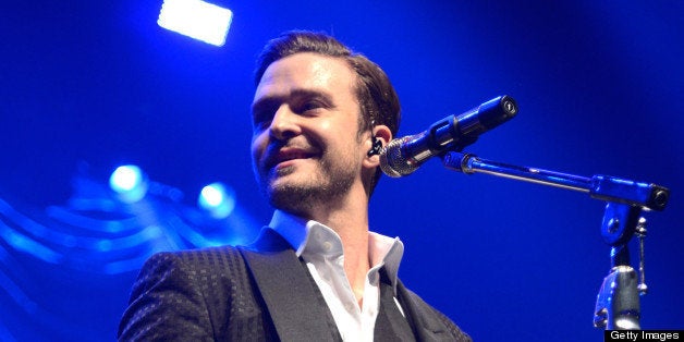 NEW YORK, NY - MAY 05: Musician Justin Timberlake performs during MasterCard Priceless Premieres Presents Justin Timberlake at Roseland Ballroom on May 5, 2013 in New York City. (Photo by Kevin Mazur/WireImage)