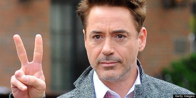 NEW YORK, NY - APRIL 30: Robert Downey Jr. leaves Gemma restaurant on April 30, 2013 in New York City. (Photo by Josiah Kam