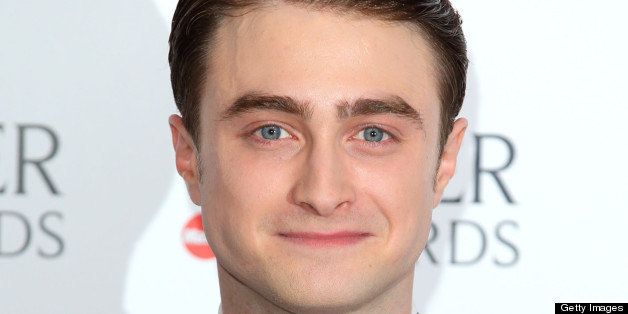 LONDON, ENGLAND - APRIL 28: Daniel Radcliffe poses in the press room at The Laurence Olivier Awards at The Royal Opera House on April 28, 2013 in London, England. (Photo by Mike Marsland/WireImage)