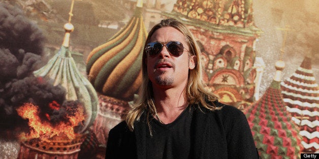 MOSCOW, RUSSIA - JUNE 20: Brad Pitt attends the Moscow Premiere of 'World War Z' during the Moscow International Film Festiva