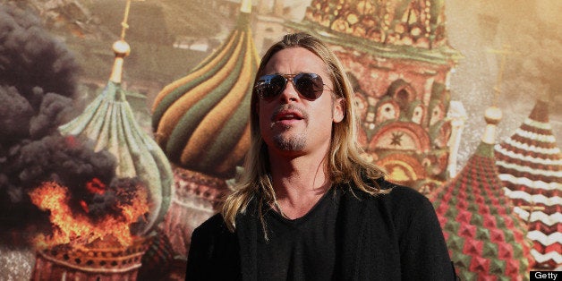 MOSCOW, RUSSIA - JUNE 20: Brad Pitt attends the Moscow Premiere of 'World War Z' during the Moscow International Film Festival on June 20, 2013 in Moscow, Russia. (Photo by Epsilon/Getty Images).