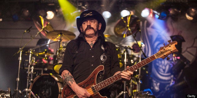 BOURNEMOUTH, ENGLAND - NOVEMBER 15: Lemmy, aka Ian Fraser Kilmister, of Motorhead performs at BIC on November 15, 2012 in Bo
