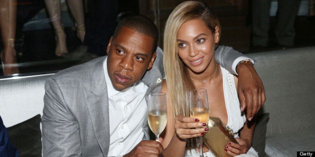 NEW YORK, NY - JUNE 17: (L-R) Jay-Z and Beyonce attend The 40/40 Club 10 Year Anniversary Party at 40 / 40 Club on June 17, 2013 in New York City. (Photo by Johnny Nunez/WireImage)