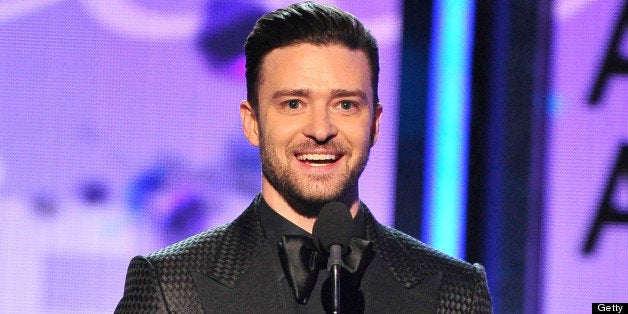 LOS ANGELES, CA - JUNE 30: Justin Timberlake on stage during the 2013 BET Awards at Nokia Plaza L.A. LIVE on June 30, 2013 in Los Angeles, California. (Photo by Jerod Harris/WireImage)