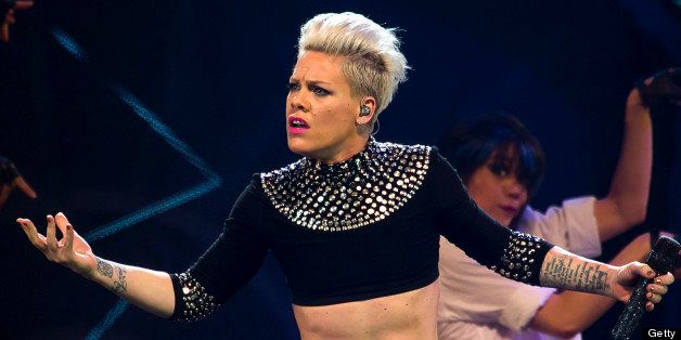 OSLO, NORWAY - MAY 25: Pink performs on stage at Telenor Arena during The Truth About Love Concert Tour 2013 at on May 25, 2013 in Oslo, Norway. (Photo by Nigel Waldron/Getty Images)