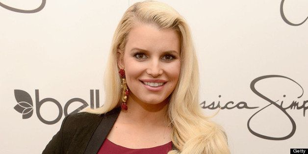 CHARLOTTE, NC - MARCH 23: Jessica Simpson, wearing Jessica Simpson Maternity, visits Belk Southpark on March 23, 2013 in Charlotte, North Carolina. (Photo by Jamie McCarthy/Getty Images for Jessica Simpson)