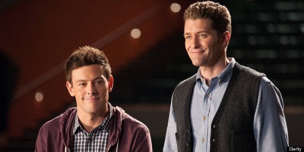 GLEE: (L-R) Corey Monteith and Matthew Morrison star in the 'Lights Out' episode of GLEE airing Thursday, April 25, 2013 (9:0