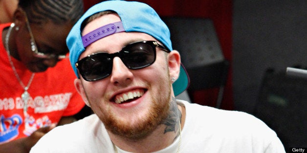 NEW YORK, NY - AUGUST 28: Rapper Mac Miller visits 'Sway in the Morning' on Eminem's Shade 45 channel at SiriusXM Studio on