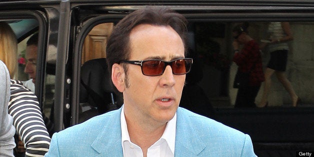 LONDON, ENGLAND - JULY 18: Nicolas Cage seen returning to his hotel on July 18, 2013 in London, England. (Photo by Neil P.