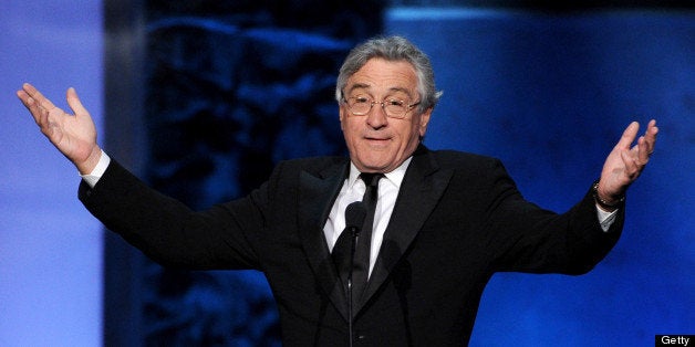 HOLLYWOOD, CA - JUNE 06: Actor Robert De Niro speaks onstage during the 41st AFI Life Achievement Award Honoring Mel Brooks at Dolby Theatre on June 6, 2013 in Hollywood, California. Special Broadcast will air Saturday, June 15 at 9:00 P.M. ET/PT on TNT and Wednesday, July 24 on TCM as part of an All-Night Tribute to Brooks. (Photo by Kevin Winter/Getty Images)