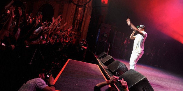 DETROIT, MI - AUGUST 01: Kendrick Lamar performs onstage during the Bud Light Music First 50/50/1 concert at The Fillmore on August 1, 2013 in Detroit, Michigan. (Photo by Stephen Lovekin/Getty Images for Bud Light)