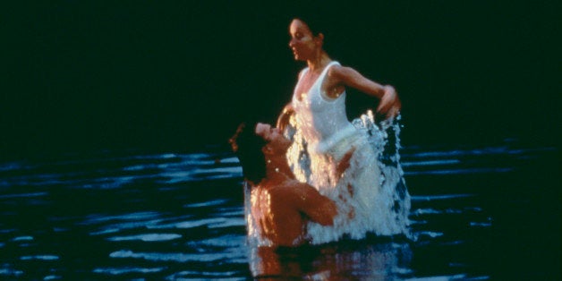 American actors Patrick Swayze (1952 - 2009) and Jennifer Grey star in the film 'Dirty Dancing', 1987. (Photo by /Getty Images)