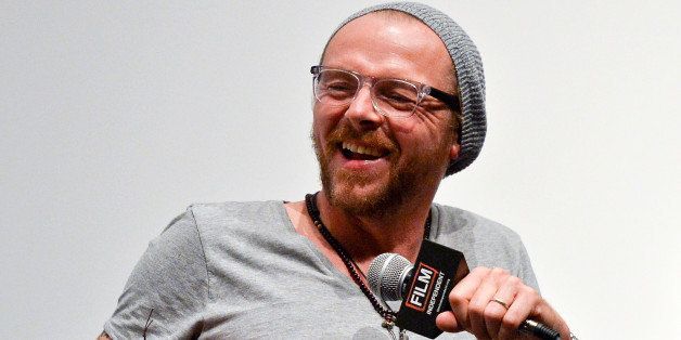 LOS ANGELES, CA - AUGUST 19: Actor Simon Pegg attends the Film Independent screening and Q&A of 'The World's End' at the Landmark Theater on August 19, 2013 in Los Angeles, California. (Photo by Amanda Edwards/WireImage)