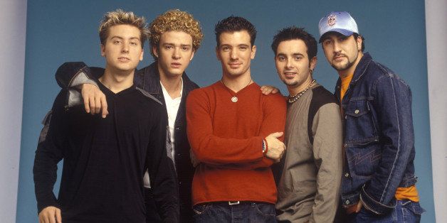 LOS ANGELES, CA - OCTOBER 27: Lance Bass, Justin Timberlake, JC Chasez, Chris Kirkpatrick and Joey Fatone of Nsync pose for a photoshoot circa 1999 in New York City. (Photo by L. Busacca/WireImage) 