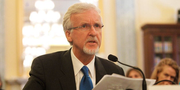 WASHINGTON, DC - JUNE 11: Explorer and filmmaker James Cameron testifies at the Senate Commerce, Science & Transportation Committee Hearing on 'Deep Sea Challenge: Innovative Partnerships In Ocean Observation' at the Russell Senate Office Building on June 11, 2013 in Washington, DC. (Photo by Paul Morigi/Getty Images)