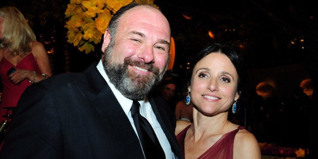 LOS ANGELES, CA - SEPTEMBER 23: Actors James Gandolfini and Julia Louis-Dreyfus attend HBO's Official Emmy After Party at The Plaza at the Pacific Design Center on September 23, 2012 in Los Angeles, California. (Photo by FilmMagic/FilmMagic)