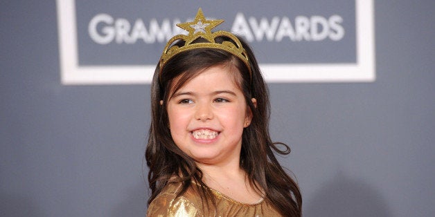 LOS ANGELES, CA - FEBRUARY 12: Sophia Grace arrives at the 54th Annual GRAMMY Awards held at Staples Center on February 12,