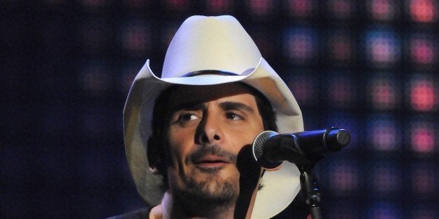 LAS VEGAS, NV - AUGUST 31: Brad Paisley performs at the Mandalay Bay Events Center on August 31, 2013 in Las Vegas, Nevada. (