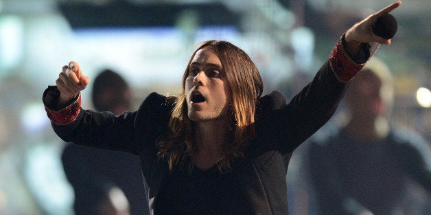 LAS VEGAS, NV - SEPTEMBER 21: Singer Jared Leto of Thirty Seconds to Mars performs during the iHeartRadio Music Festival at the MGM Grand Garden Arena on September 21, 2013 in Las Vegas, Nevada. (Photo by Ethan Miller/Getty Images for Clear Channel)