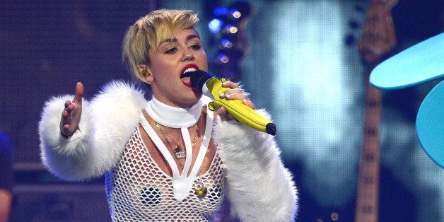LAS VEGAS, NV - SEPTEMBER 21: Entertainer Miley Cyrus performs during the iHeartRadio Music Festival at the MGM Grand Garden Arena on September 21, 2013 in Las Vegas, Nevada. (Photo by Ethan Miller/Getty Images for Clear Channel)