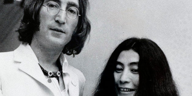 Music, Personalities, pic: 1968, John Lennon and Yoko Ono attend John's Art Exhibition and Happening (Photo by Bentley Archi