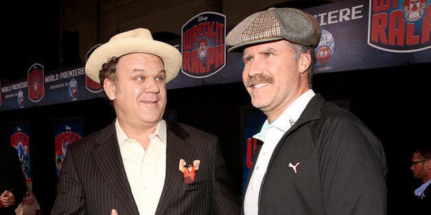 HOLLYWOOD, CA - OCTOBER 29: Actor John C. Reilly and actor Will Ferrell at the Premiere Of Walt Disney Animation Studios' 'W