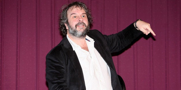 AUSTIN, TX - DECEMBER 08: Peter Jackson speaks after a screening of the new film 'The Hobbit' during Ain't It Cool News's Butt-Numb-A-Thon 14 at the Alamo Drafthouse on December 8, 2012 in Austin, Texas. (Photo by Gary Miller/FilmMagic)