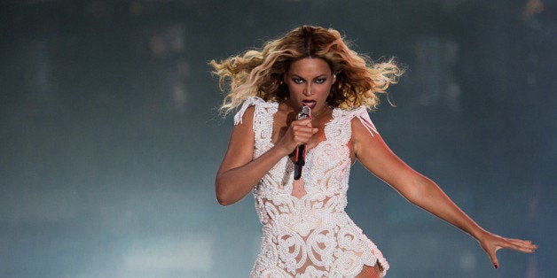 RIO DE JANEIRO, BRAZIL - SEPTEMBER 13: Singer Beyonce performs on stage during a concert in the Rock in Rio Festival on Septe