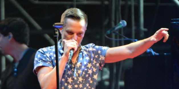 LAS VEGAS, NV - OCTOBER 27: Musician Brandon Flowers of The Killers performs onstage during day 2 of the Life Is Beautiful Festival on October 27, 2013 in Las Vegas, Nevada. (Photo by Jeff Kravitz/FilmMagic)