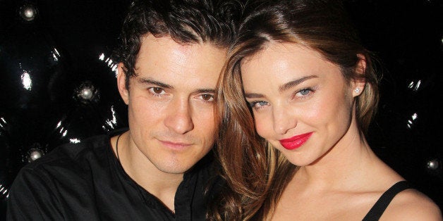 NEW YORK, NY - SEPTEMBER 19: (EXCLUSIVE COVERAGE) Orlando Bloom and wife Miranda Kerr attend the after party for the Broadway opening night of 'Shakespeare's Romeo And Juliet' at The Edison Ballroom on September 19, 2013 in New York City. (Photo by Bruce Glikas/FilmMagic)