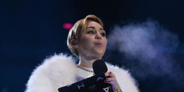 AMSTERDAM, NETHERLANDS - NOVEMBER 10: Miley Cyrus performs onstage during the MTV EMA's 2013 at the Ziggo Dome on November 10, 2013 in Amsterdam, Netherlands. (Photo by Jeff Kravitz/FilmMagic)