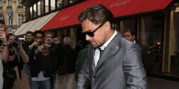 PARIS, FRANCE - NOVEMBER 06: Actor Leonardo DiCaprio arrives at the 'TAG HEUER' store on November 6, 2013 in Paris, France. (Photo by Marc Piasecki/FilmMagic)
