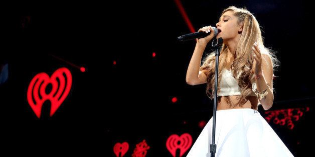 DALLAS, TX - DECEMBER 02: Recording artist Ariana Grande performs onstage during 106.1 KISS FMs Jingle Ball 2013 at American Airlines Center on December 2, 2013 in Dallas, Texas. (Photo by Christopher Polk/Getty Images for Clear Channel)