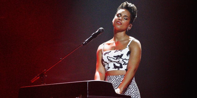 SYDNEY, AUSTRALIA - DECEMBER 01: Alicia Keys performs live during the 27th Annual ARIA Awards 2013 at the Star on December 1, 2013 in Sydney, Australia. (Photo by Don Arnold/WireImage)