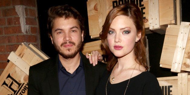 NEW YORK, NY - DECEMBER 02: Emile Hirsch (L) and Holliday Grainger attend the 'Bonnie And Clyde' series premiere at The McKittrick Hotel on December 2, 2013 in New York City. (Photo by Paul Zimmerman/WireImage)