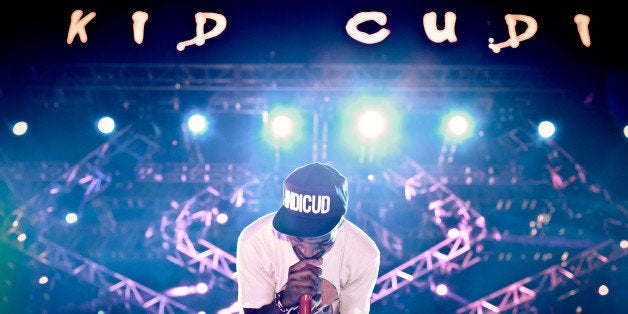SAN BERNARDINO, CA - AUGUST 18: Kid Cudi performs at Rock The Bells Music Festival -San Bernardino, CA - Day 1 at NOS Events