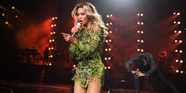 NEW YORK, NY - DECEMBER 22: Entertainer Beyonce performs on stage during 'The Mrs. Carter Show World Tour' at the Barclays Center on December 22, 2013 in New York, New York. (Photo by Kevin Mazur/WireImage for Parkwood Entertainment)