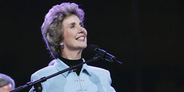 PASADENA, CA - NOVEMBER 18: Joni Eareckson Tada leads the opening prayer on the opening night of the Greater Los Angeles Bil