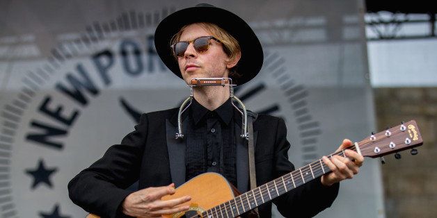 NEWPORT, RI - JULY 28: Beck performs during the 2013 Newport Folk Festival at Fort Adams State Park on July 28, 2013 in Newport, Rhode Island. (Photo by Douglas Mason/Getty Images)
