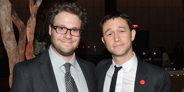 NEW YORK, NY - SEPTEMBER 26: Seth Rogen and Joseph Gordon-Levitt attend the after party for the premiere of '50/50' at the Four Seasons Restaurant on September 26, 2011 in New York City. (Photo by Theo Wargo/Getty Images)