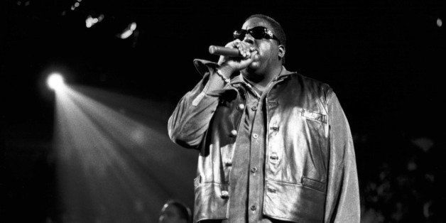 UNITED STATES - OCTOBER 05: MADISON SQUARE GARDEN Photo of NOTORIOUS BIG, Notorious B.I.G. performing at Madison Sq Garden for Urban Aid on 10-5 -1995 (Photo by David Corio/Redferns)