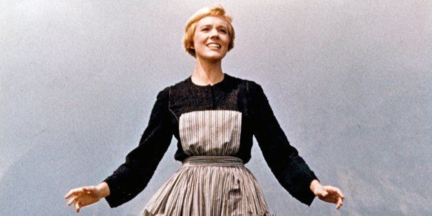 1964: Actress Julie Andrews performs musical number in the movie 'The Sound Of Music' directed by Robert Wise. Though this is the opening scene of the film, it is the final sequence shot in Europe before the cast and crew returned to Los Angeles. Winner of 5 Academy Awards including Best Picture. (Photo by Michael Ochs Archives/Getty Images)