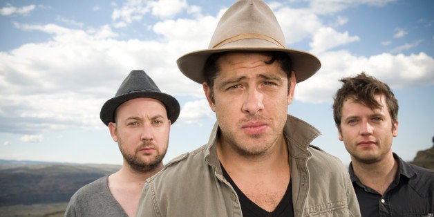 GEORGE, WA - MAY 28: (L-R )Rob Allen, Billy McCarthy and Eric Anderson of We Are Augustines pose for a portrait backstage at the Gorge Amphitheater on May 28, 2012 in George, Washington. (Photo by Steven Dewall/Redferns via Getty Images)