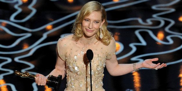 HOLLYWOOD, CA - MARCH 02: Actress Cate Blanchett accepts the Best Performance by an Actress in a Leading Role award for 'Blue Jasmine' onstage during the Oscars at the Dolby Theatre on March 2, 2014 in Hollywood, California. (Photo by Kevin Winter/Getty Images)